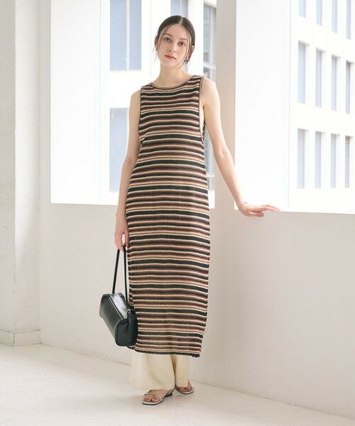 BEAUTY&YOUTH UNITED ARROWS / ビューティー&ユース ユナイテッドアローズ ロング・マキシ丈ワンピース | コットン メッシュ ボーダーワンピース | 詳細2