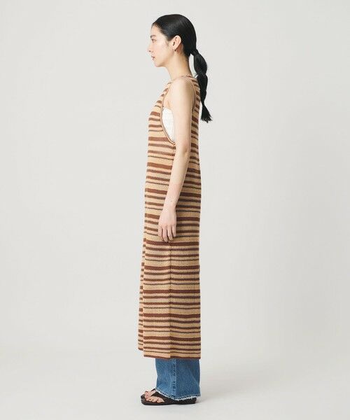 BEAUTY&YOUTH UNITED ARROWS / ビューティー&ユース ユナイテッドアローズ ロング・マキシ丈ワンピース | コットン メッシュ ボーダーワンピース | 詳細15