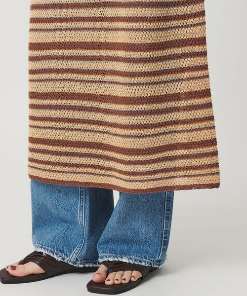 BEAUTY&YOUTH UNITED ARROWS / ビューティー&ユース ユナイテッドアローズ ロング・マキシ丈ワンピース | コットン メッシュ ボーダーワンピース | 詳細19