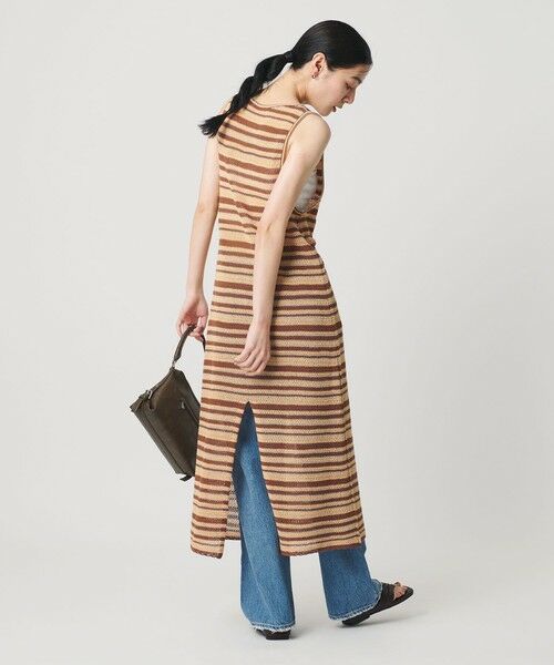 BEAUTY&YOUTH UNITED ARROWS / ビューティー&ユース ユナイテッドアローズ ロング・マキシ丈ワンピース | コットン メッシュ ボーダーワンピース | 詳細13
