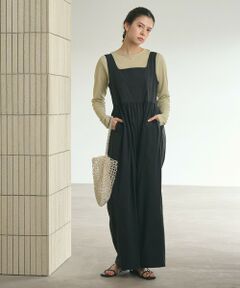 BEAUTY&YOUTH UNITED ARROWS / ビューティー&ユース ユナイテッドアローズ サロペット・オールインワン | 【WEB限定 Wardrobe DAILY MINIMAL】ギャザーノースリーブ オールインワン 接触冷感 UVカット はっ水
