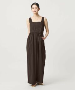 BEAUTY&YOUTH UNITED ARROWS / ビューティー&ユース ユナイテッドアローズ サロペット・オールインワン | 【WEB限定 Wardrobe DAILY MINIMAL】ギャザーノースリーブ オールインワン 接触冷感 UVカット はっ水