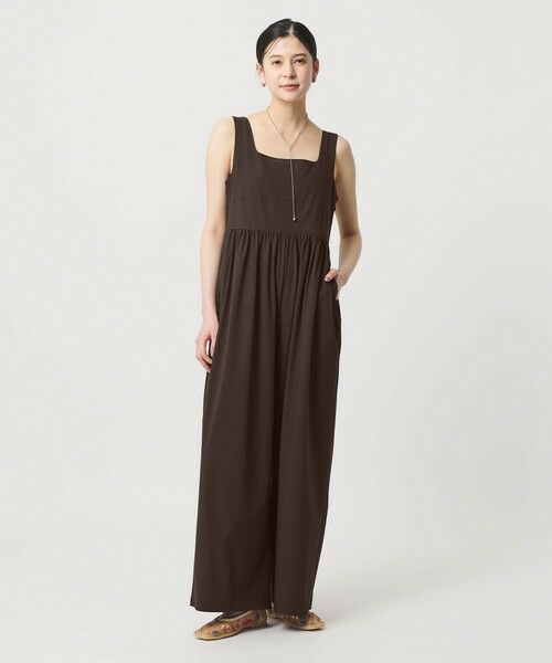 BEAUTY&YOUTH UNITED ARROWS / ビューティー&ユース ユナイテッドアローズ サロペット・オールインワン | 【WEB限定 Wardrobe DAILY MINIMAL】ギャザーノースリーブ オールインワン 接触冷感 UVカット はっ水 | 詳細6