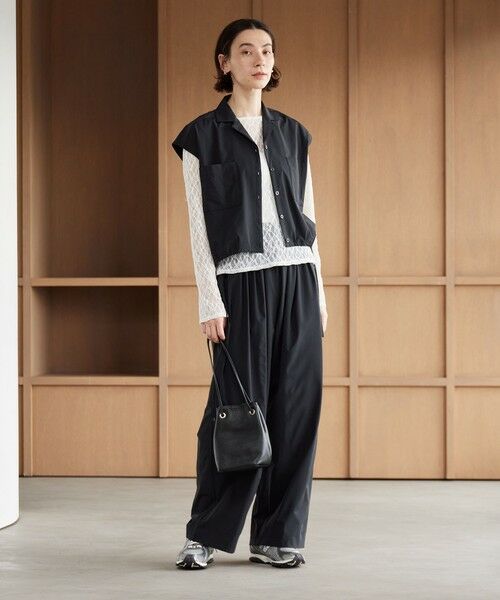 BEAUTY&YOUTH UNITED ARROWS / ビューティー&ユース ユナイテッドアローズ サロペット・オールインワン | 【WEB限定 Wardrobe DAILY MINIMAL】オープンカラーシャツ＆イージーパンツ 接触冷感 UVカット はっ水 | 詳細1