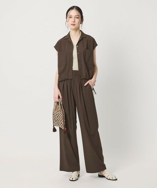 BEAUTY&YOUTH UNITED ARROWS / ビューティー&ユース ユナイテッドアローズ サロペット・オールインワン | 【WEB限定 Wardrobe DAILY MINIMAL】オープンカラーシャツ＆イージーパンツ 接触冷感 UVカット はっ水 | 詳細14