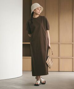 BEAUTY&YOUTH UNITED ARROWS / ビューティー&ユース ユナイテッドアローズ ロング・マキシ丈ワンピース | 【WEB限定 Wardrobe DAILY MINIMAL】パフスリーブ カットワンピース UVカット 接触冷感