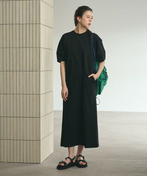 BEAUTY&YOUTH UNITED ARROWS / ビューティー&ユース ユナイテッドアローズ ロング・マキシ丈ワンピース | 【WEB限定 Wardrobe DAILY MINIMAL】パフスリーブ カットワンピース UVカット 接触冷感 | 詳細1