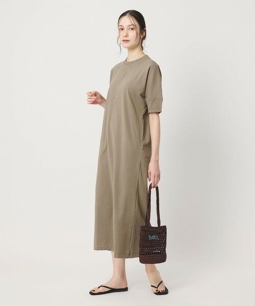 BEAUTY&YOUTH UNITED ARROWS / ビューティー&ユース ユナイテッドアローズ ロング・マキシ丈ワンピース | 【WEB限定 Wardrobe DAILY MINIMAL】パフスリーブ カットワンピース UVカット 接触冷感 | 詳細7