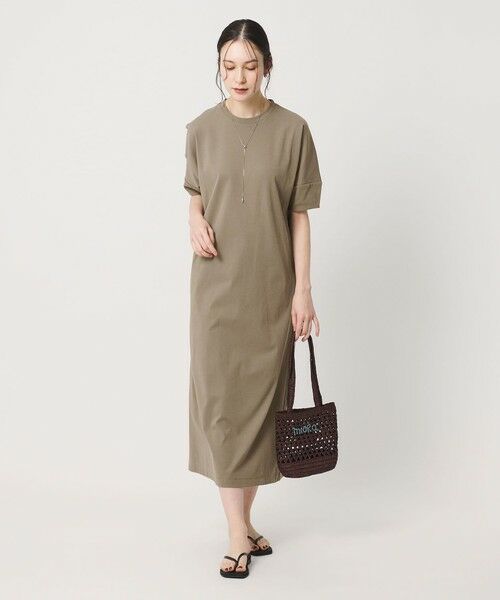 BEAUTY&YOUTH UNITED ARROWS / ビューティー&ユース ユナイテッドアローズ ロング・マキシ丈ワンピース | 【WEB限定 Wardrobe DAILY MINIMAL】パフスリーブ カットワンピース UVカット 接触冷感 | 詳細5