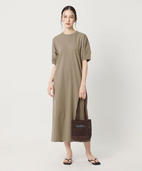 BEAUTY&YOUTH UNITED ARROWS / ビューティー&ユース ユナイテッドアローズ ロング・マキシ丈ワンピース | 【WEB限定 Wardrobe DAILY MINIMAL】パフスリーブ カットワンピース UVカット 接触冷感（MOCA）