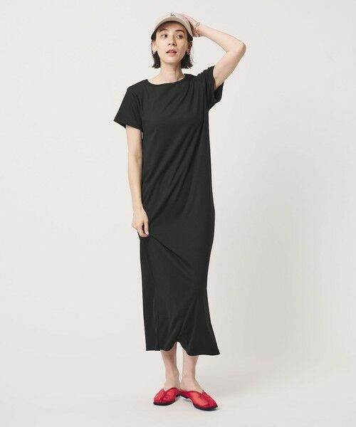 BEAUTY&YOUTH UNITED ARROWS / ビューティー&ユース ユナイテッドアローズ ロング・マキシ丈ワンピース | 【WEB限定】リブショートスリーブ カットソーワンピース | 詳細1