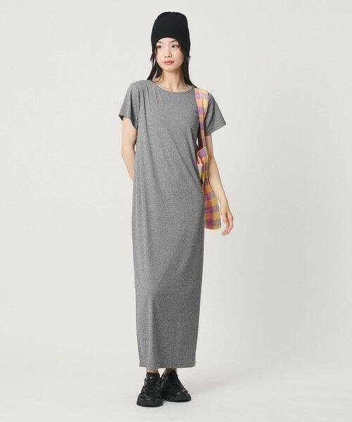 BEAUTY&YOUTH UNITED ARROWS / ビューティー&ユース ユナイテッドアローズ ロング・マキシ丈ワンピース | 【WEB限定】リブショートスリーブ カットソーワンピース | 詳細5