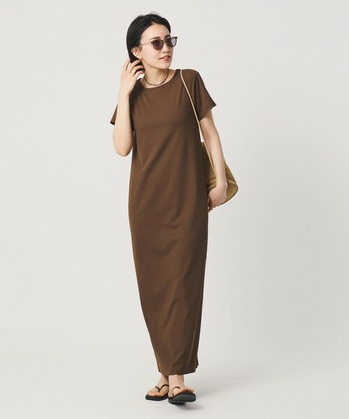 BEAUTY&YOUTH UNITED ARROWS / ビューティー&ユース ユナイテッドアローズ ロング・マキシ丈ワンピース | 【WEB限定】リブショートスリーブ カットソーワンピース | 詳細19