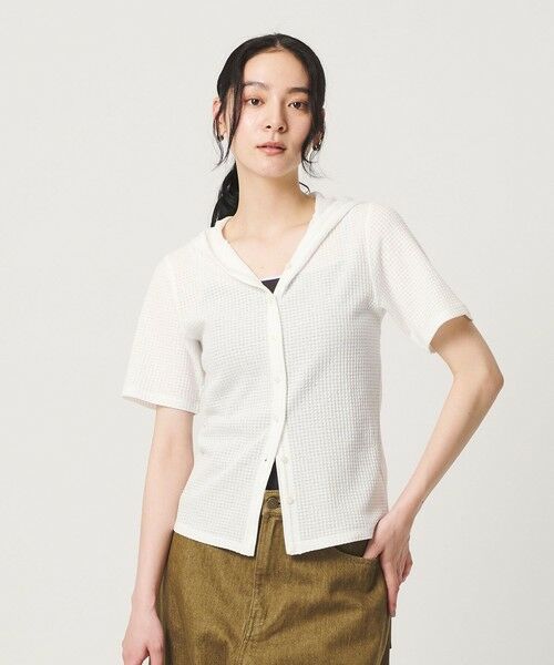 BEAUTY&YOUTH UNITED ARROWS / ビューティー&ユース ユナイテッドアローズ カーディガン・ボレロ | ボーダー＆ソリッド フード カーディガン | 詳細1