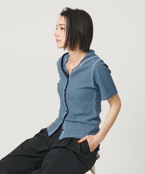 BEAUTY&YOUTH UNITED ARROWS / ビューティー&ユース ユナイテッドアローズ カーディガン・ボレロ | ボーダー＆ソリッド フード カーディガン | 詳細11