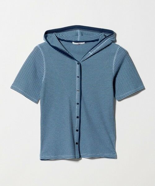 BEAUTY&YOUTH UNITED ARROWS / ビューティー&ユース ユナイテッドアローズ カーディガン・ボレロ | ボーダー＆ソリッド フード カーディガン（COBALT）