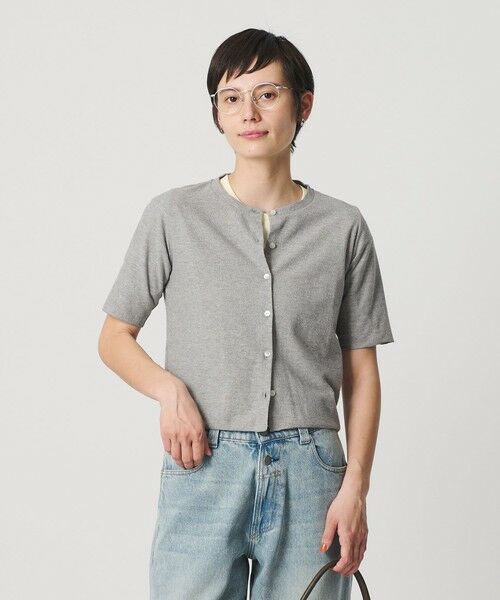 BEAUTY&YOUTH UNITED ARROWS / ビューティー&ユース ユナイテッドアローズ カーディガン・ボレロ | 【WEB限定】ラメ ショートスリーブカーディガン | 詳細1