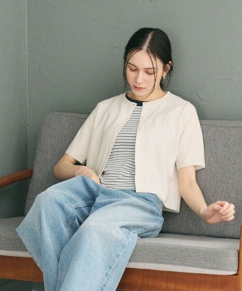 BEAUTY&YOUTH UNITED ARROWS / ビューティー&ユース ユナイテッドアローズ カーディガン・ボレロ | 【WEB限定】ラメ ショートスリーブカーディガン | 詳細11