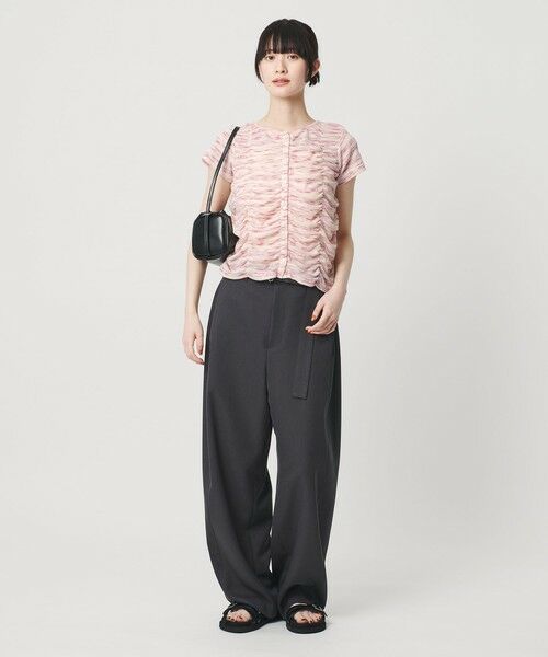 BEAUTY&YOUTH UNITED ARROWS / ビューティー&ユース ユナイテッドアローズ カットソー | 【WEB限定】カスリボーダー シャーリングトップス 2WAY | 詳細7