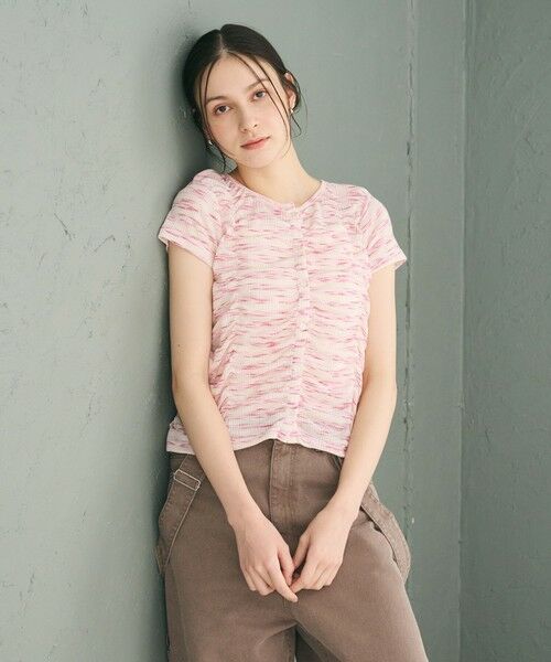 BEAUTY&YOUTH UNITED ARROWS / ビューティー&ユース ユナイテッドアローズ カットソー | 【WEB限定】カスリボーダー シャーリングトップス 2WAY | 詳細2