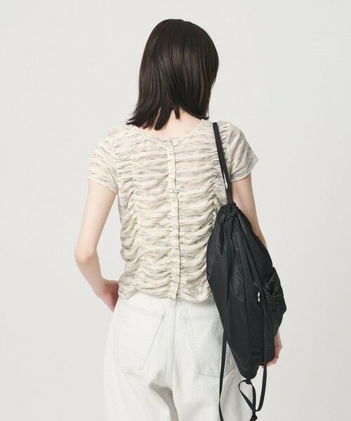 BEAUTY&YOUTH UNITED ARROWS / ビューティー&ユース ユナイテッドアローズ カットソー | 【WEB限定】カスリボーダー シャーリングトップス 2WAY | 詳細10