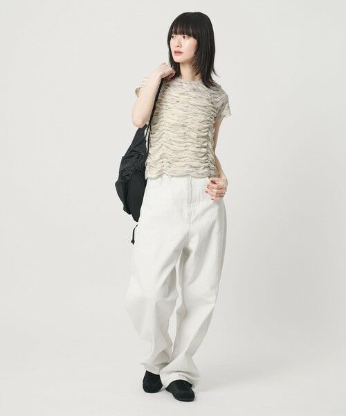 BEAUTY&YOUTH UNITED ARROWS / ビューティー&ユース ユナイテッドアローズ カットソー | 【WEB限定】カスリボーダー シャーリングトップス 2WAY | 詳細11