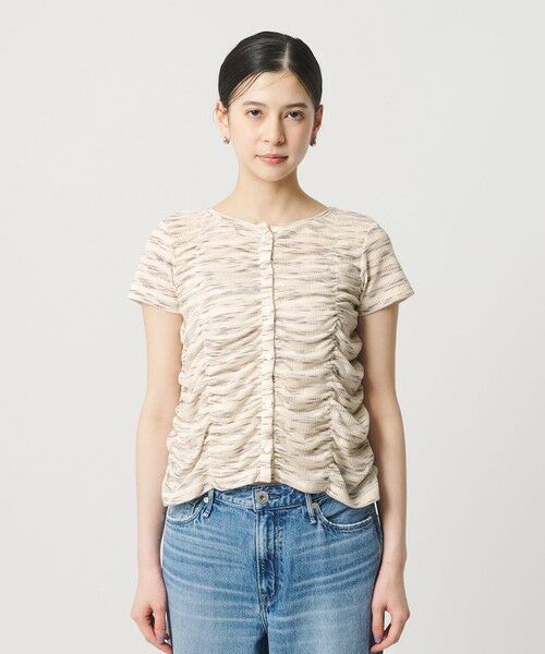 BEAUTY&YOUTH UNITED ARROWS / ビューティー&ユース ユナイテッドアローズ カットソー | 【WEB限定】カスリボーダー シャーリングトップス 2WAY | 詳細20