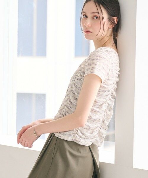 BEAUTY&YOUTH UNITED ARROWS / ビューティー&ユース ユナイテッドアローズ カットソー | 【WEB限定】カスリボーダー シャーリングトップス 2WAY | 詳細14