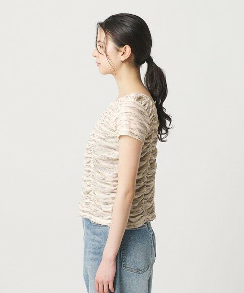 BEAUTY&YOUTH UNITED ARROWS / ビューティー&ユース ユナイテッドアローズ カットソー | 【WEB限定】カスリボーダー シャーリングトップス 2WAY | 詳細24