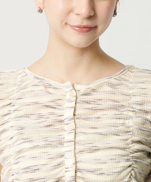 BEAUTY&YOUTH UNITED ARROWS / ビューティー&ユース ユナイテッドアローズ カットソー | 【WEB限定】カスリボーダー シャーリングトップス 2WAY | 詳細26