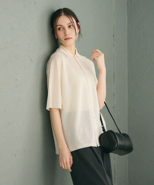 BEAUTY&YOUTH UNITED ARROWS / ビューティー&ユース ユナイテッドアローズ カーディガン・ボレロ | ミラノリブ ショートスリーブ シャツカーディガン ウォッシャブル | 詳細2