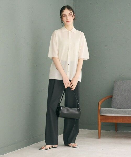 BEAUTY&YOUTH UNITED ARROWS / ビューティー&ユース ユナイテッドアローズ カーディガン・ボレロ | ミラノリブ ショートスリーブ シャツカーディガン ウォッシャブル | 詳細4
