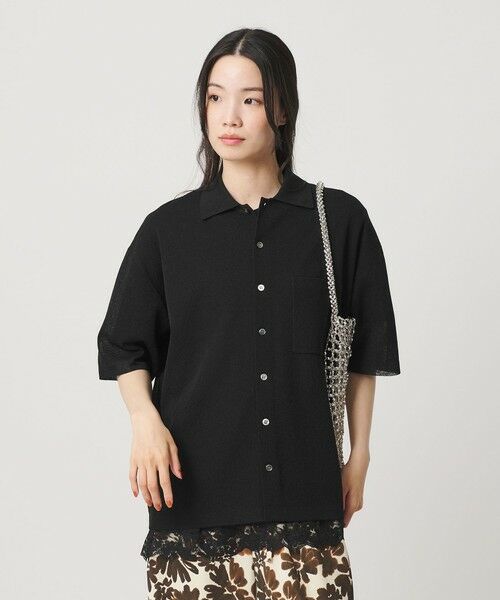 BEAUTY&YOUTH UNITED ARROWS / ビューティー&ユース ユナイテッドアローズ カーディガン・ボレロ | ミラノリブ ショートスリーブ シャツカーディガン ウォッシャブル | 詳細8