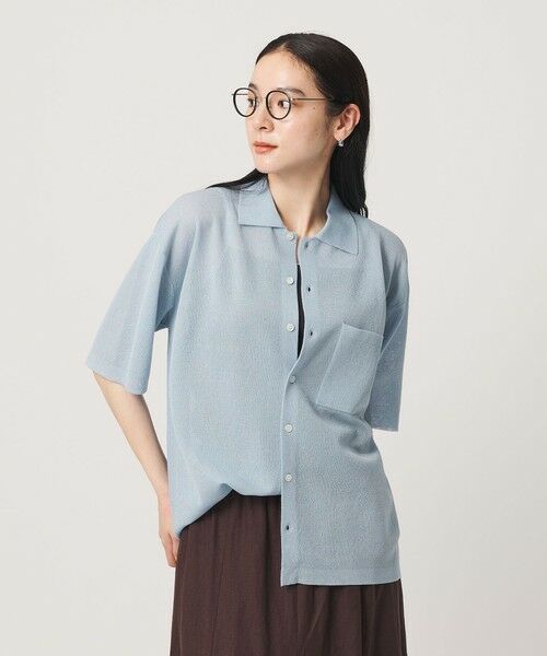 BEAUTY&YOUTH UNITED ARROWS / ビューティー&ユース ユナイテッドアローズ カーディガン・ボレロ | ミラノリブ ショートスリーブ シャツカーディガン ウォッシャブル | 詳細26