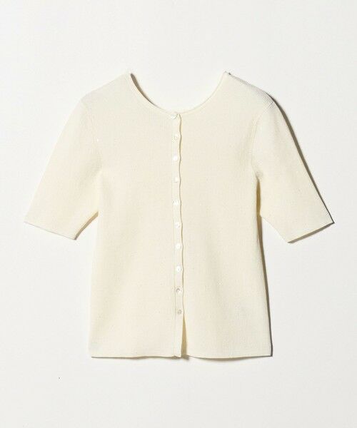BEAUTY&YOUTH UNITED ARROWS / ビューティー&ユース ユナイテッドアローズ カーディガン・ボレロ | スパンコール ハーフスリーブ ２WAYカーディガン ウォッシャブル（OFF WHITE）