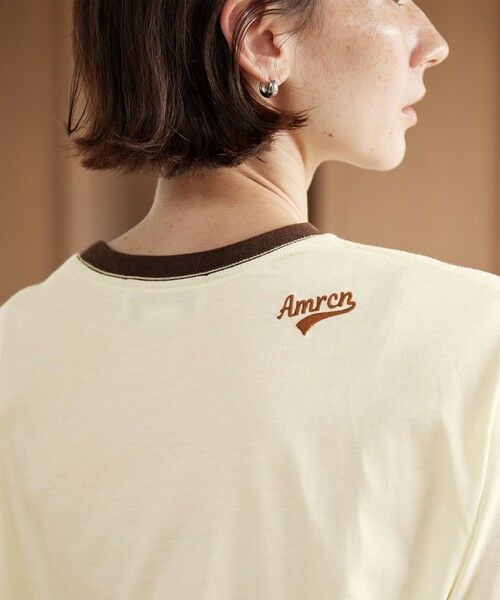 BEAUTY&YOUTH UNITED ARROWS / ビューティー&ユース ユナイテッドアローズ Tシャツ | 【WEB限定/別注】＜Americana＞リンガーTシャツ | 詳細2