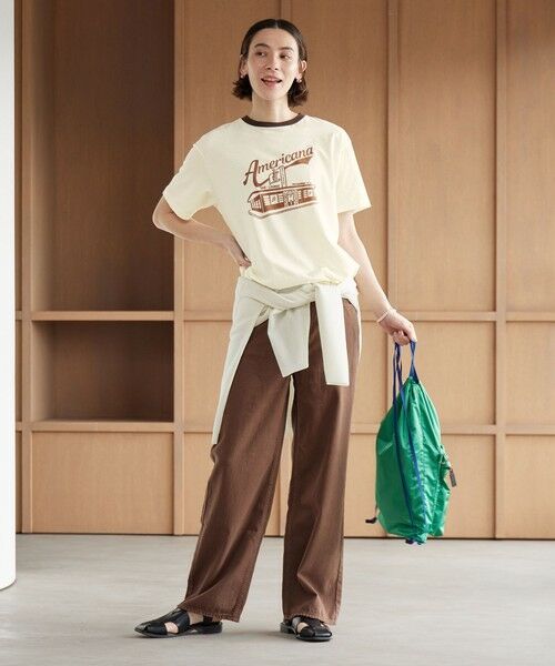 BEAUTY&YOUTH UNITED ARROWS / ビューティー&ユース ユナイテッドアローズ Tシャツ | 【WEB限定/別注】＜Americana＞リンガーTシャツ | 詳細3