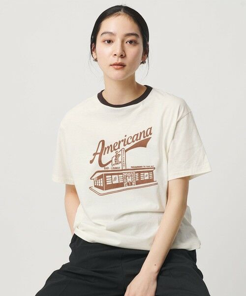 BEAUTY&YOUTH UNITED ARROWS / ビューティー&ユース ユナイテッドアローズ Tシャツ | 【WEB限定/別注】＜Americana＞リンガーTシャツ | 詳細5
