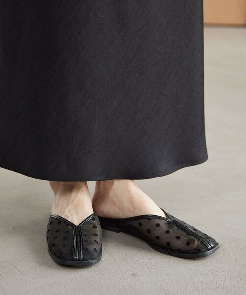 BEAUTY&YOUTH UNITED ARROWS / ビューティー&ユース ユナイテッドアローズ サンダル | チュール スライダー サンダル（BLACK）