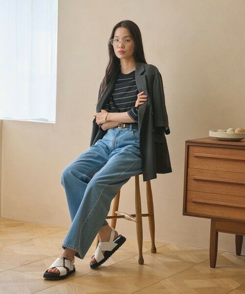 BEAUTY&YOUTH UNITED ARROWS / ビューティー&ユース ユナイテッドアローズ サンダル | ビッグバックル クロスストラップ サンダル | 詳細3