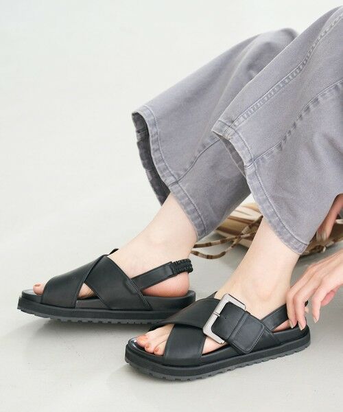 BEAUTY&YOUTH UNITED ARROWS / ビューティー&ユース ユナイテッドアローズ サンダル | ビッグバックル クロスストラップ サンダル | 詳細12