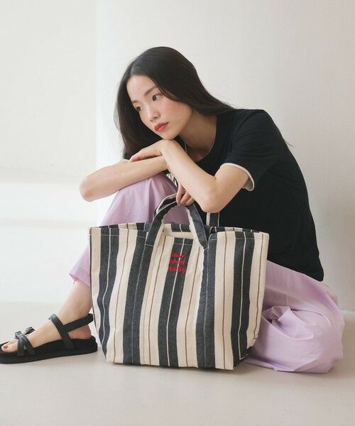 BEAUTY&YOUTH UNITED ARROWS / ビューティー&ユース ユナイテッドアローズ トートバッグ | 【別注】＜beej＞ストライプ 2WAY トートバッグ | 詳細1