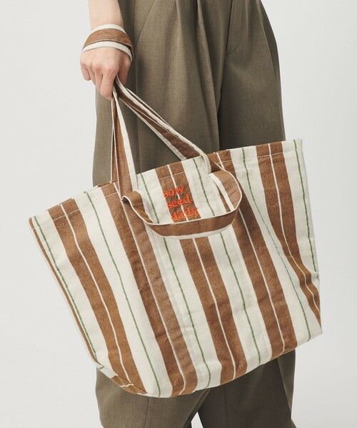 BEAUTY&YOUTH UNITED ARROWS / ビューティー&ユース ユナイテッドアローズ トートバッグ | 【別注】＜beej＞ストライプ 2WAY トートバッグ | 詳細8