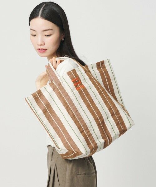 BEAUTY&YOUTH UNITED ARROWS / ビューティー&ユース ユナイテッドアローズ トートバッグ | 【別注】＜beej＞ストライプ 2WAY トートバッグ | 詳細9