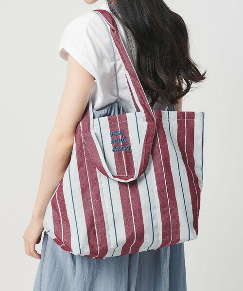 BEAUTY&YOUTH UNITED ARROWS / ビューティー&ユース ユナイテッドアローズ トートバッグ | 【別注】＜beej＞ストライプ 2WAY トートバッグ | 詳細28