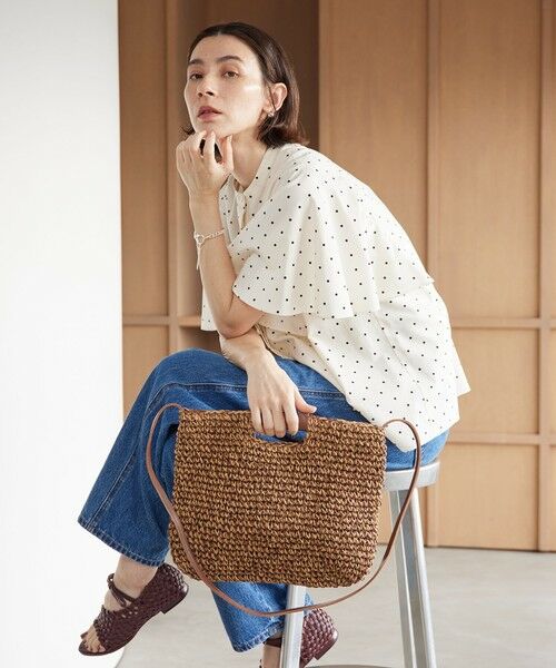 BEAUTY&YOUTH UNITED ARROWS / ビューティー&ユース ユナイテッドアローズ ショルダーバッグ | ペーパー スクエア レザーハンドル ショルダーバッグ 2WAY | 詳細11