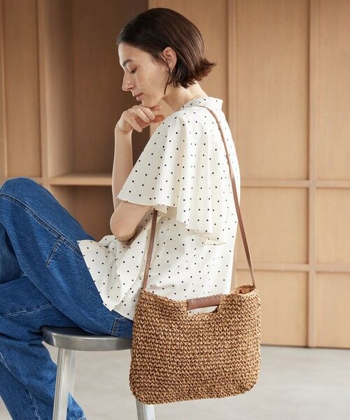 BEAUTY&YOUTH UNITED ARROWS / ビューティー&ユース ユナイテッドアローズ ショルダーバッグ | ペーパー スクエア レザーハンドル ショルダーバッグ 2WAY | 詳細12