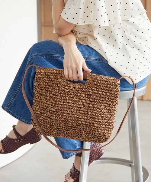 BEAUTY&YOUTH UNITED ARROWS / ビューティー&ユース ユナイテッドアローズ ショルダーバッグ | ペーパー スクエア レザーハンドル ショルダーバッグ 2WAY（MD.BROWN）