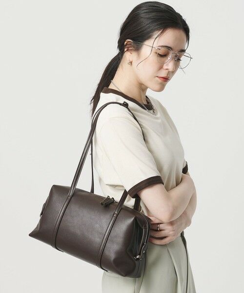 BEAUTY&YOUTH UNITED ARROWS / ビューティー&ユース ユナイテッドアローズ ボストンバッグ | ジップ スクエア ボストンバッグ（DK.BROWN）