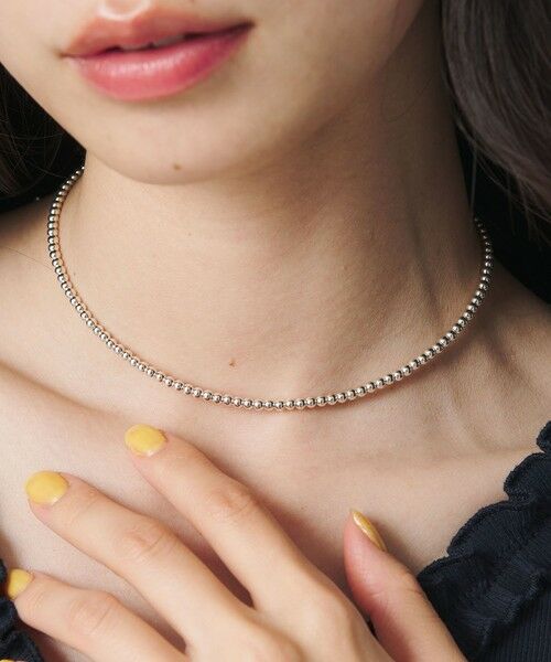 BEAUTY&YOUTH UNITED ARROWS / ビューティー&ユース ユナイテッドアローズ ネックレス・ペンダント・チョーカー | ＜ERICKA NICOLAS BEGAY＞SHINY 3mmボール ネックレス/35cm（SILVER）